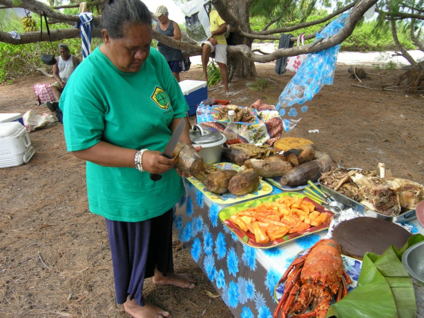 Le beau repas au motu