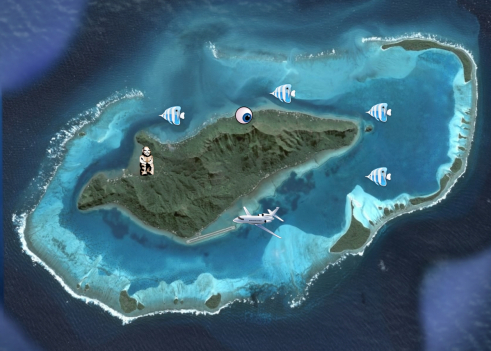 Carte des sites de Raivavae